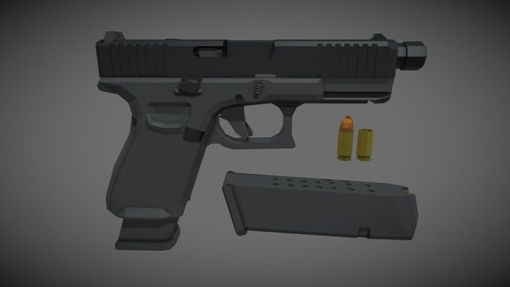 low-poly G19 Gen 5 MOS – Modello 3D gratuito STL
