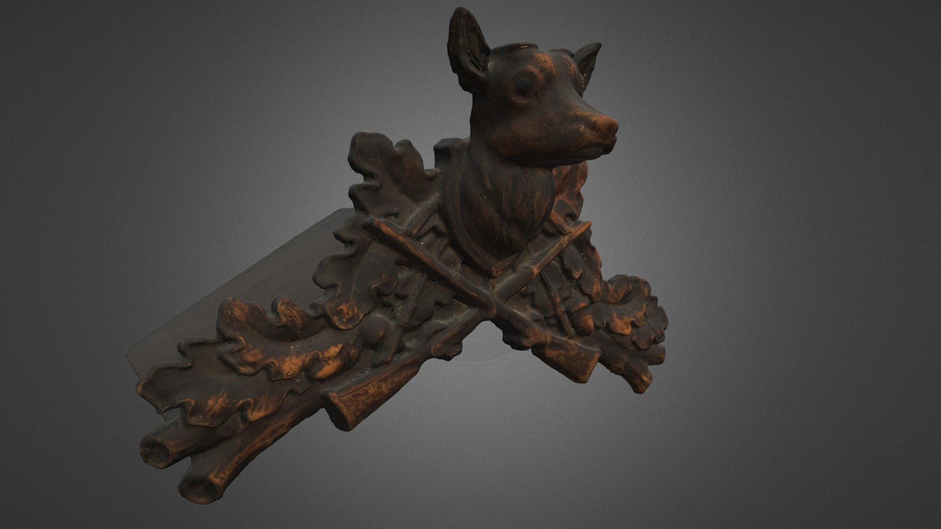 Decorative deer head sculpture