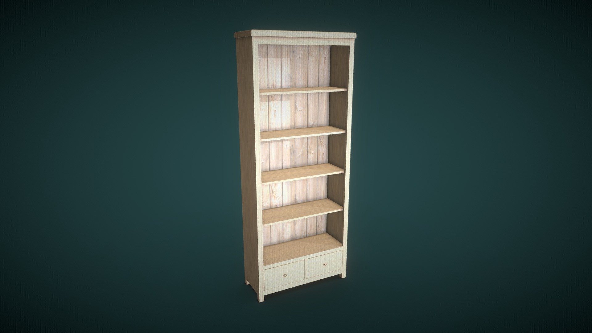 Light Oak Bookshelf (FREE) Download Free 3D model by Brandon Westlake (dr.badass2142