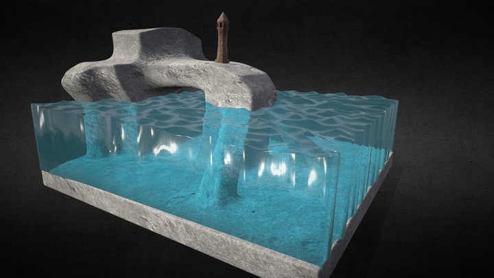 The Lonely Lighthouse 3D Model