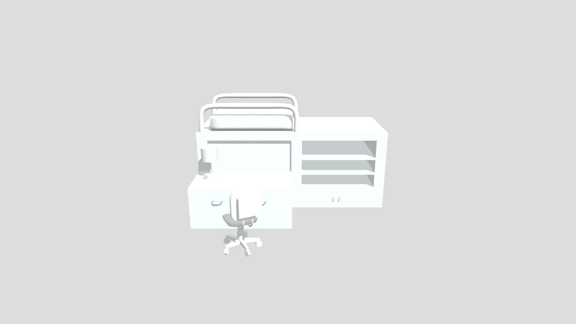 Curtis- White Bunk Bed- Loft