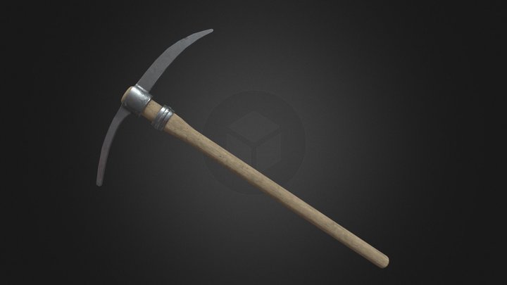 Steel Pickaxe 3D Model
