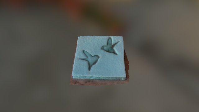 Blue Birds Tile 3D Model