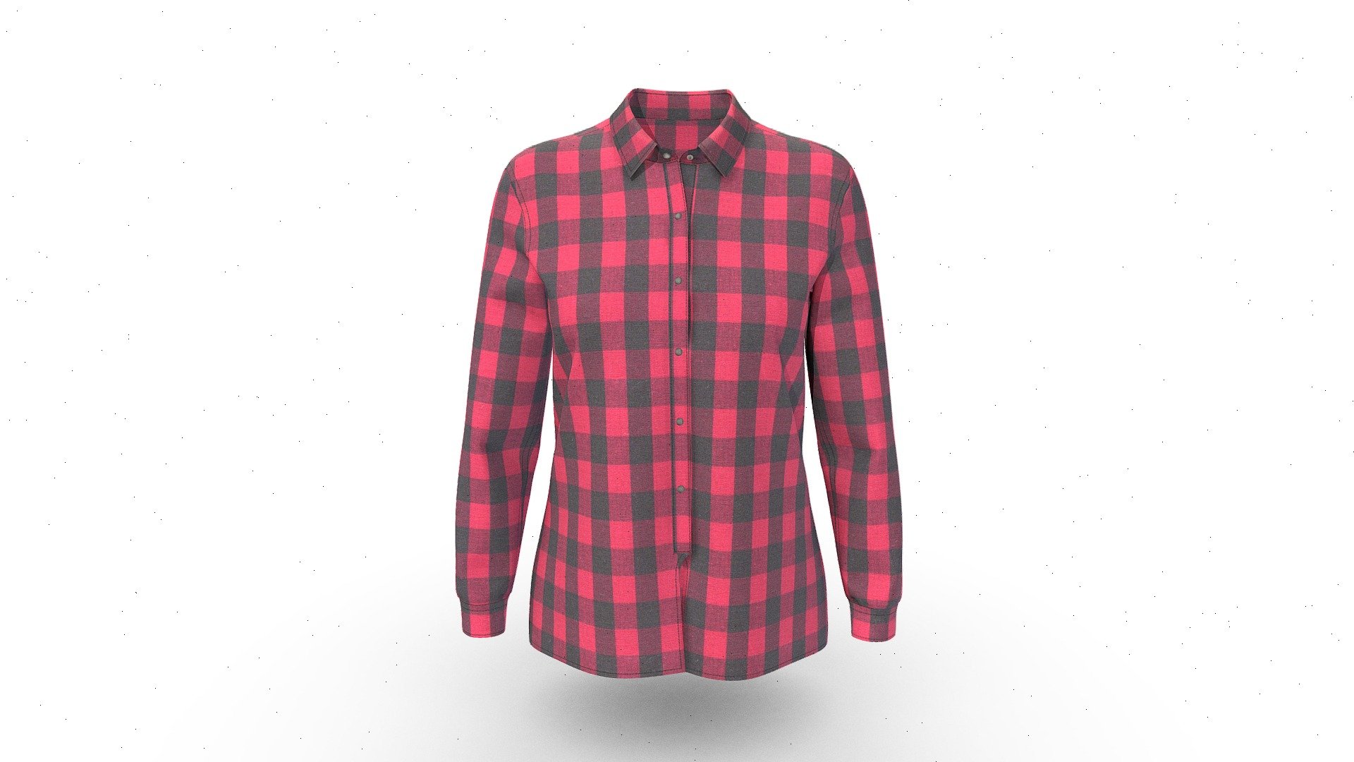 Women Check Apparel Fashion Shirt - Buy Royalty Free 3D model by ...