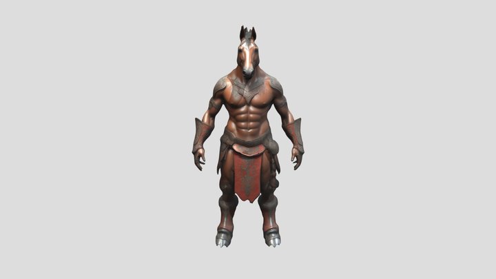 Horse_ Headed_ Humanoid 3D Model