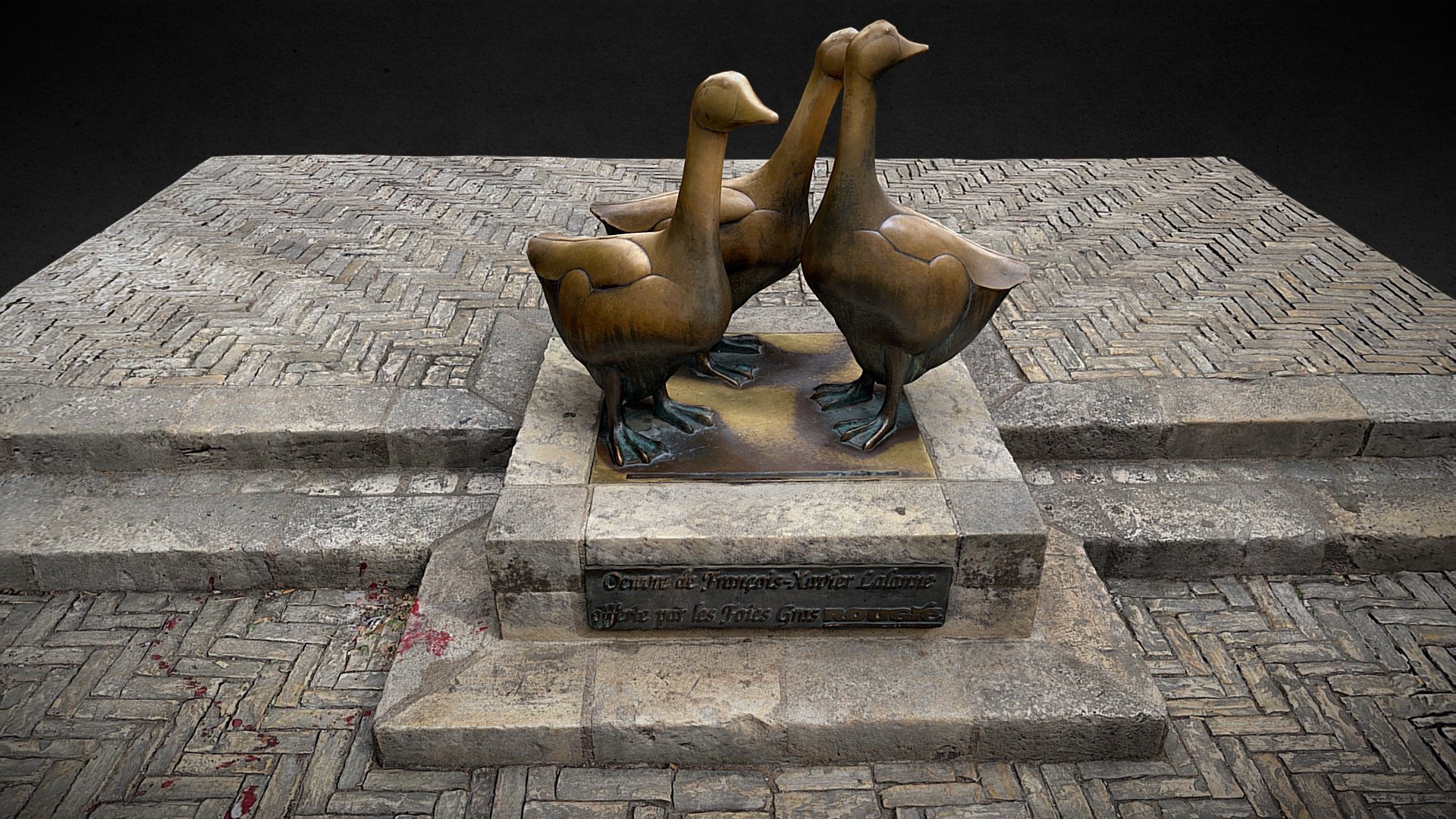 Les 3 oies de François-Xavier Lalanne - Sarlat - 3D model by Laurent