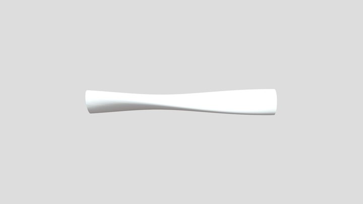 Twisted Oval Tube (23.3 x13.5x1.5mm) 3D Model