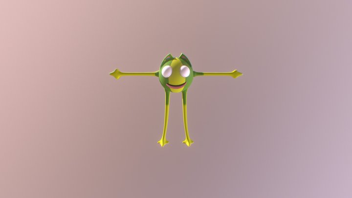 WATERMELON MASCOT ALIEN CREATURE 3D Model