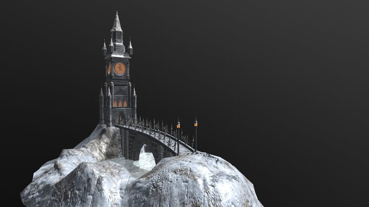 Clock Tower Diorama 3D Model