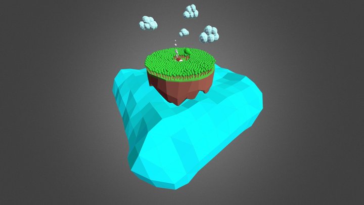 Low Polygon Island 3D Model