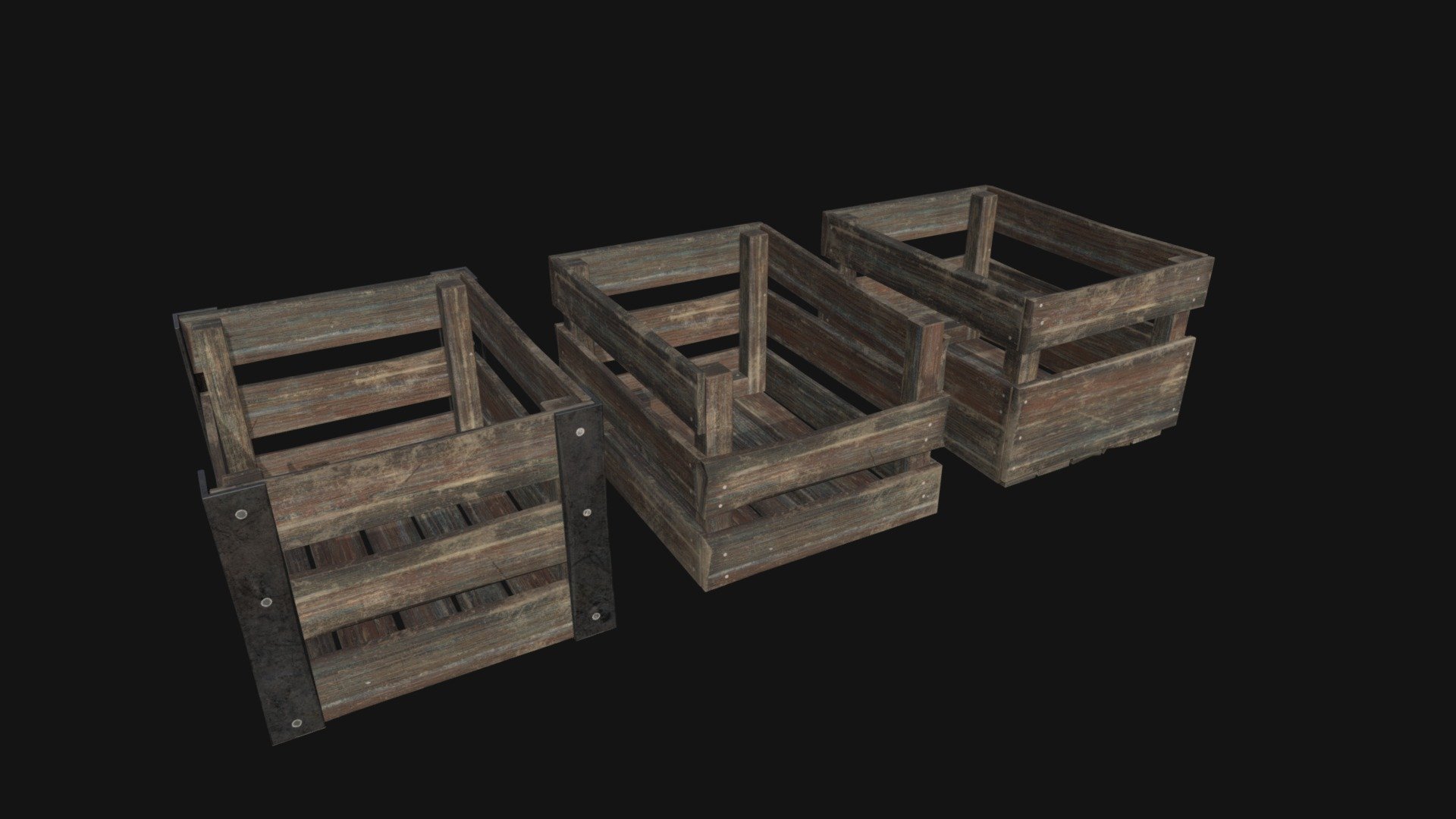 Old used medieval crates - Buy Royalty Free 3D model by Clockwork ...