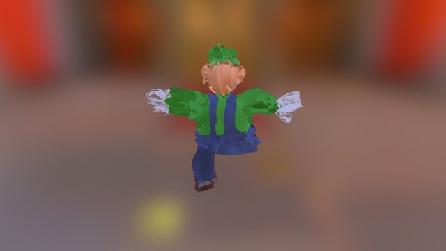 Tiltbrush Sketch - Luigi - Super Smash Bros 3D Model