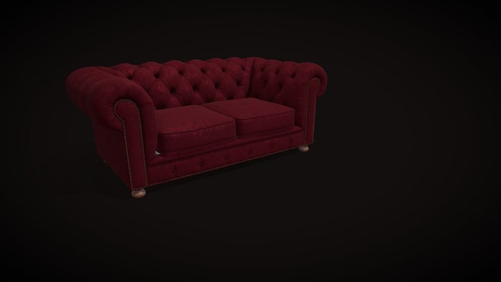 Notting Hill 2 Seater Sofa Bed 3D Model