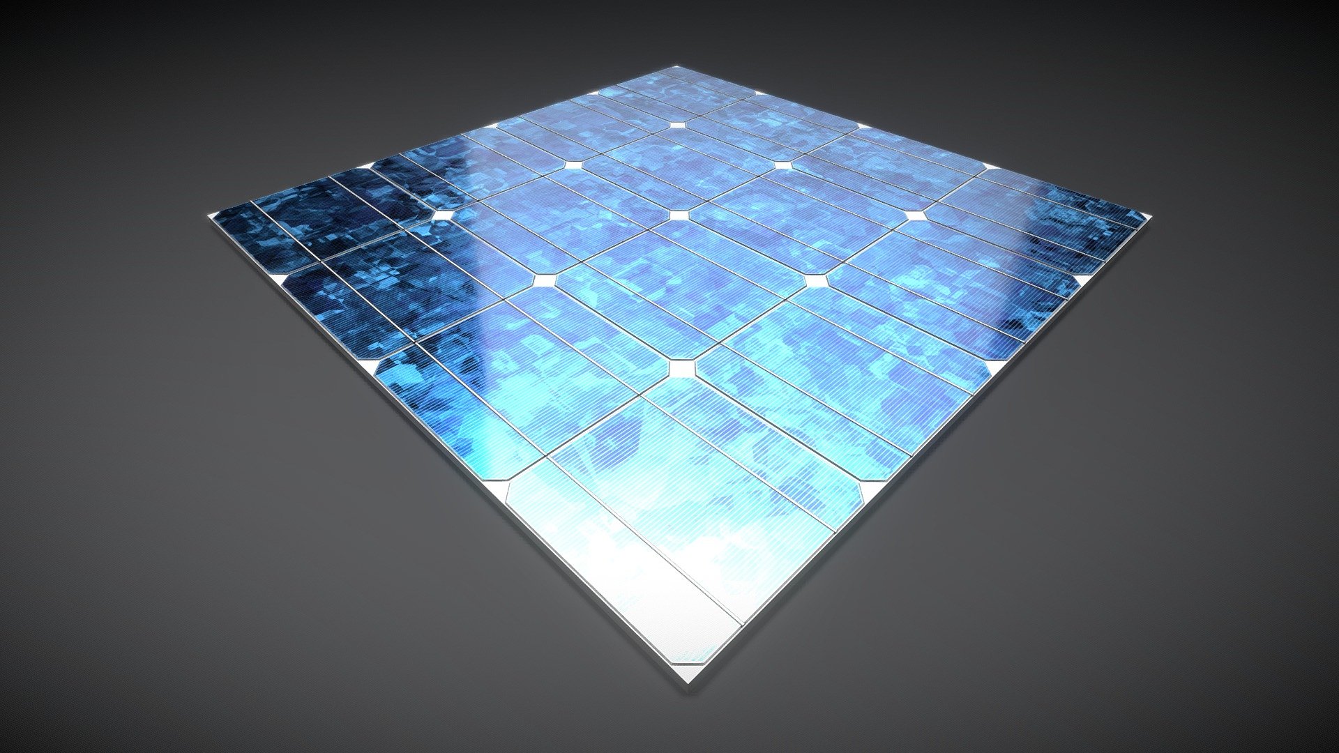 Polycrystalline Solar Panel (2) 4x4 (High-Poly)