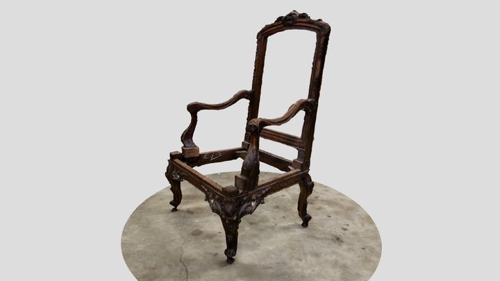 Ornate Wooden Chair 3D Model