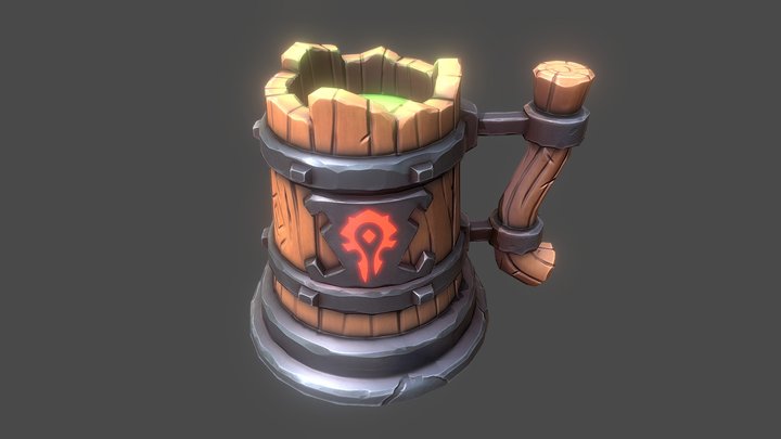 Stylized Beer Mug 3D Model