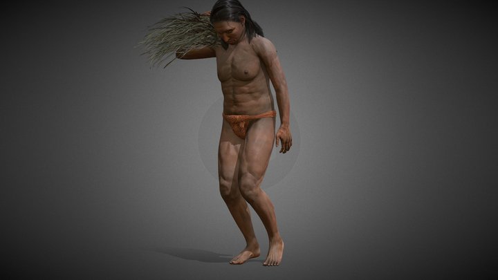 Chinchorro_Cargando_totora 3D Model