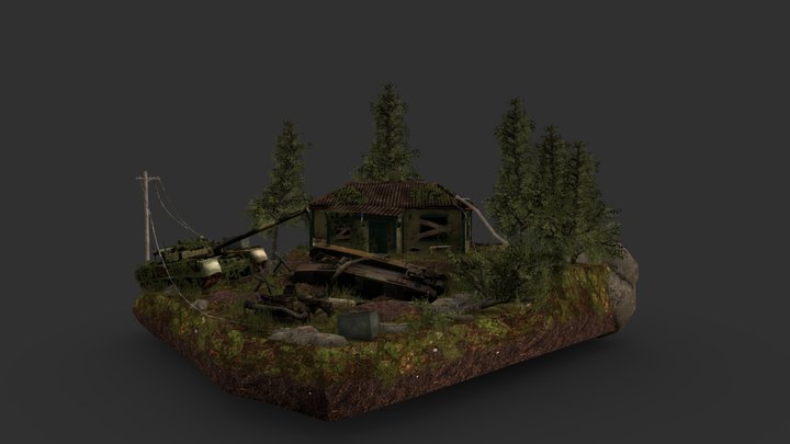 DAE Diorama - Forest Loner 3D Model