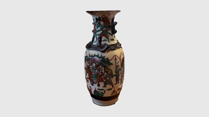 Chinese/Japanese Antique Vase sitting room prop 3D Model