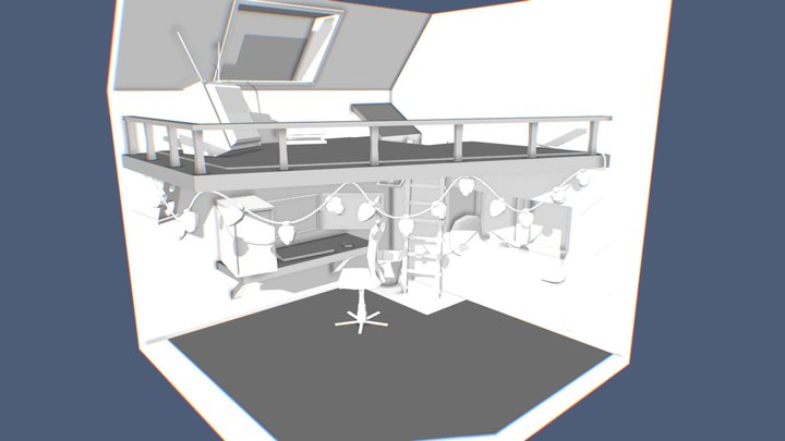 DAE Crib - Block Out 3D Model