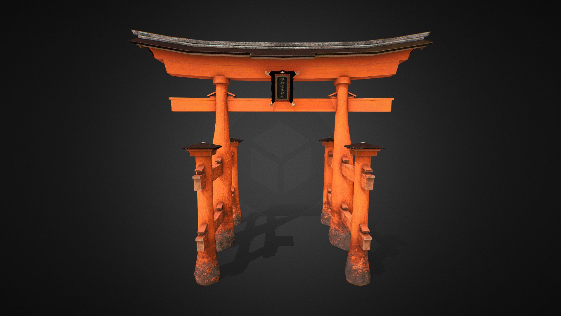 Japanese Torii 厳島大鳥居 両部鳥居 - 3D model by MATTEPOP
