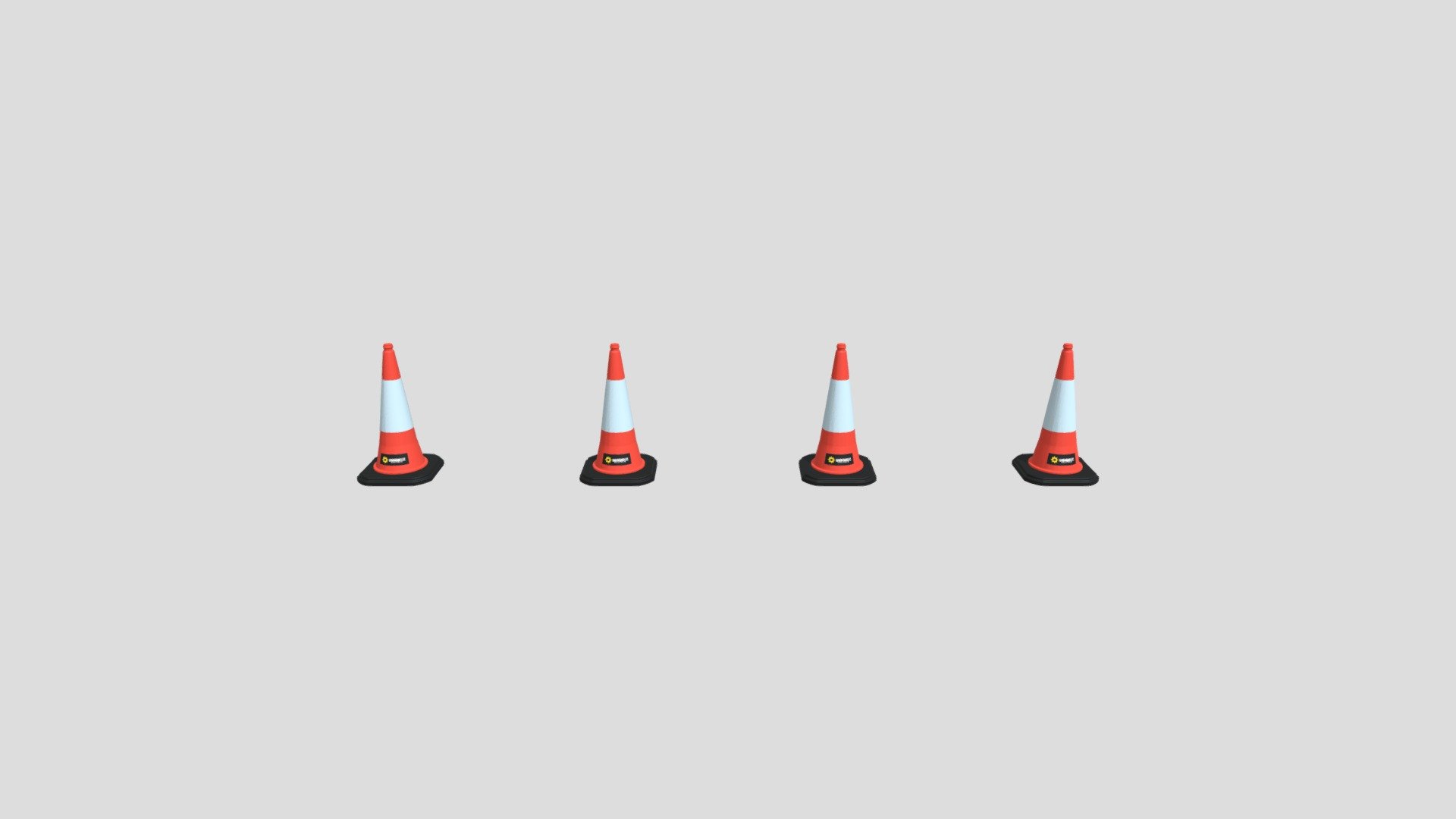Sunbelt Rentals Traffic Cones Array 3D model by bimstore (Revitspace