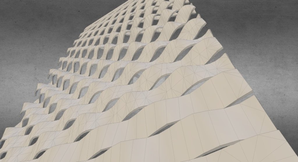 Curvy louvres — Sketchfab embed 3D viewer