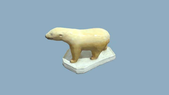 Фигурка "Белый медведь". Калачинский музей. 3D Model