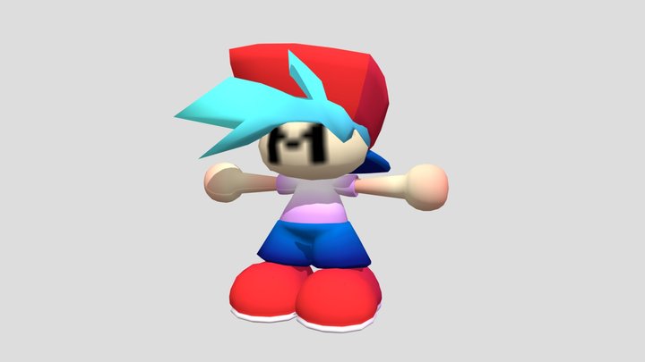FNF Unused BF 3D Model