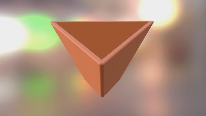 Tetrahedron Flower Pot (Design1) 3D Model