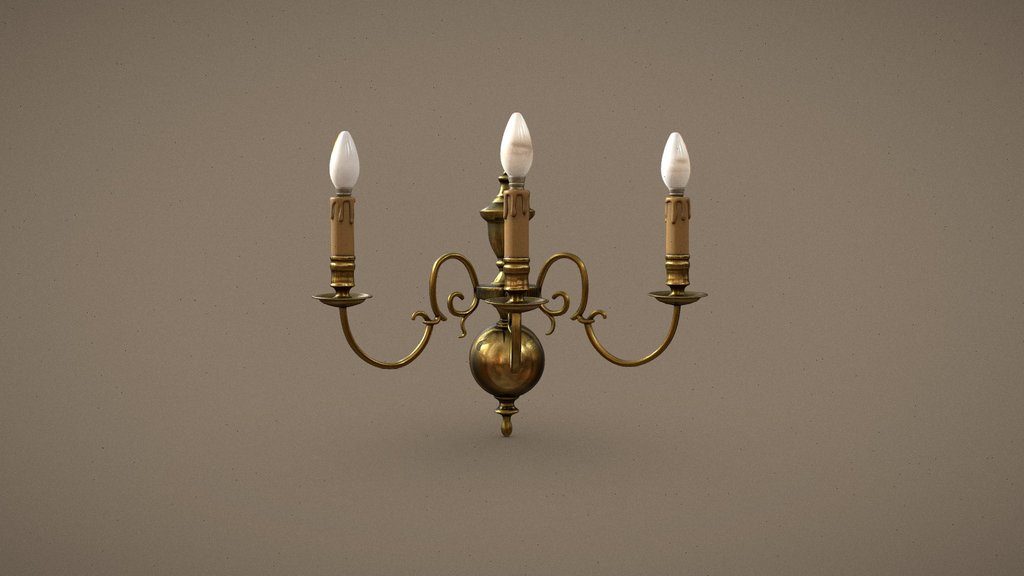 Vintage Brass Wall Light