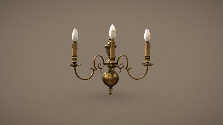 Vintage Brass Wall Light – Modèle 3D gratuit STL