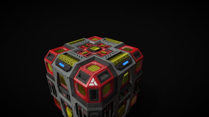 Sci-Fi Crate 3D Model