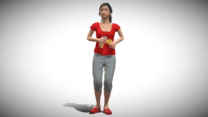 3D Rigged Young Girl 3D Model
