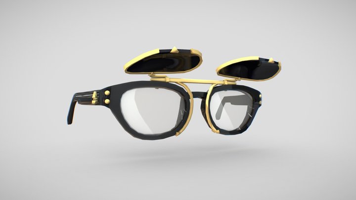 Glam Clam Specs (Flip Sunglasses) - Splatoon 3 3D Model