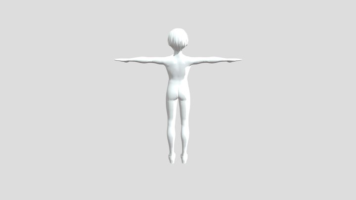 Anime base character - Male 3D Model