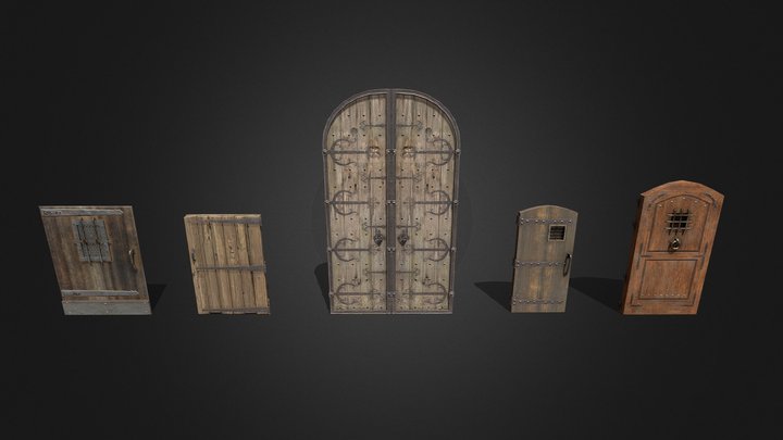 Medieval Door Pack 3D Model