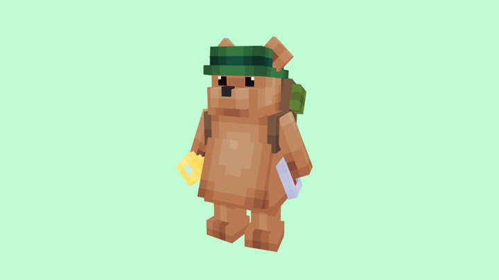Little Explorer Bear 3D Model