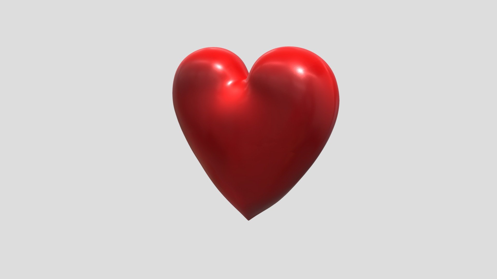 A shiny red heart shape - 3D model by khlanovs [735a199] - Sketchfab