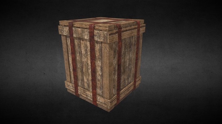 Crate Box - Low-Poly Game Asset 3D Model
