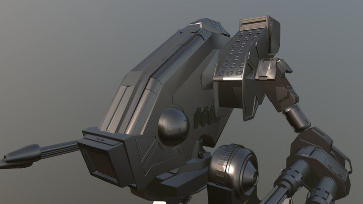 Vulter Battlemech High detail (No textur) 3D Model