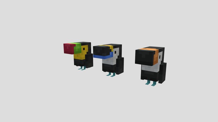 Minecraft Toucan 3D Model