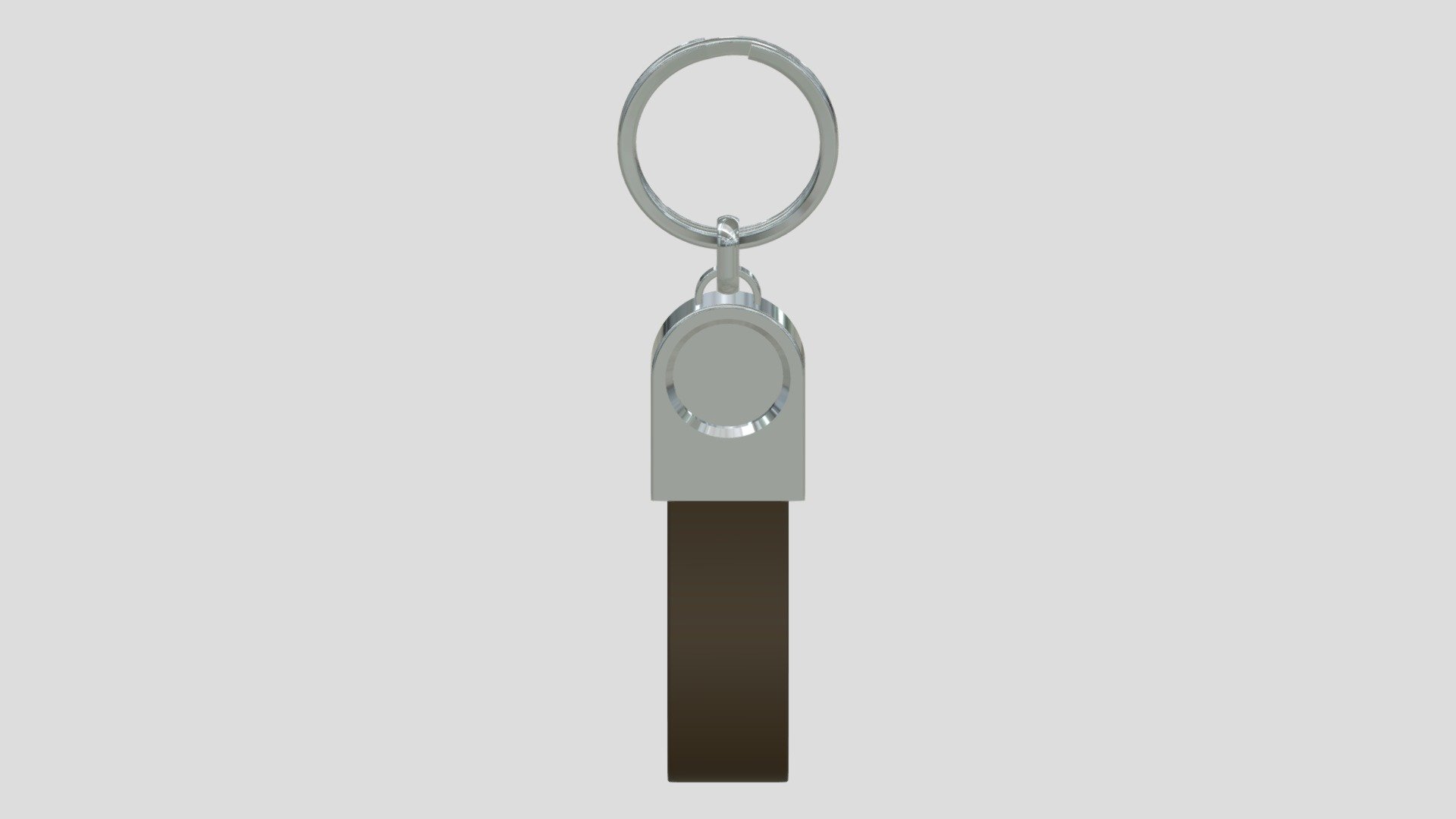 Round-Headed Customized Brand 3D Logo Leather Keyring - Fei
