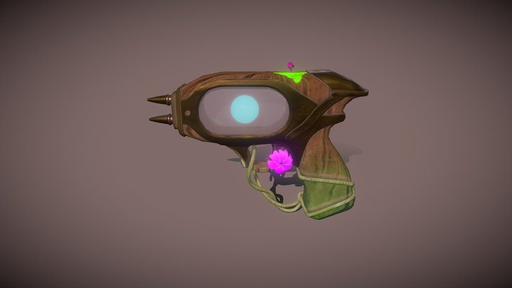 Solar Punk Taser Pistol 3D Model