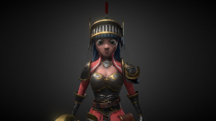 Knight Girl 3D Model