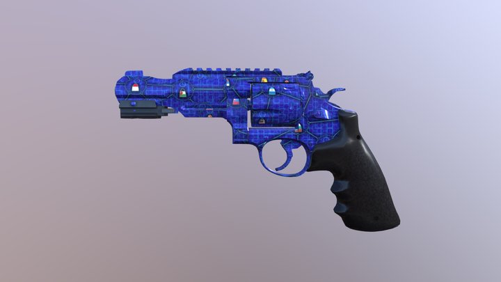 R8 Revolver Globally Connected 3D Model