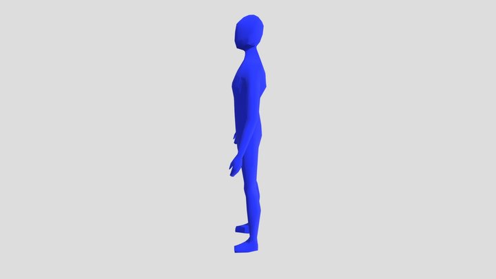 First Modelled body (lowpoly) 3D Model