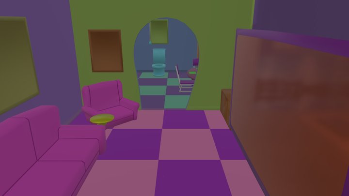 Zim House Interior 3D Model