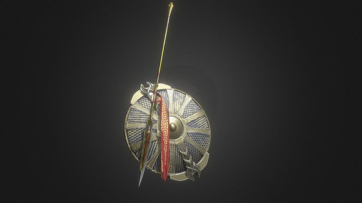 The God of War - Draupnir Spear/Guardian Shield 3D Model