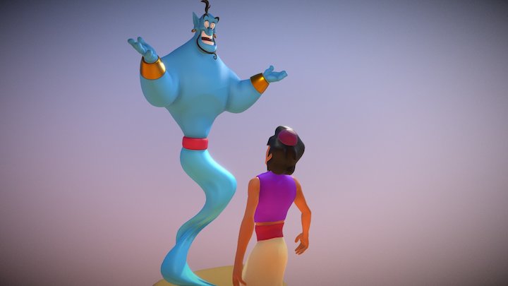 Aladdin&Jinn 3D Model